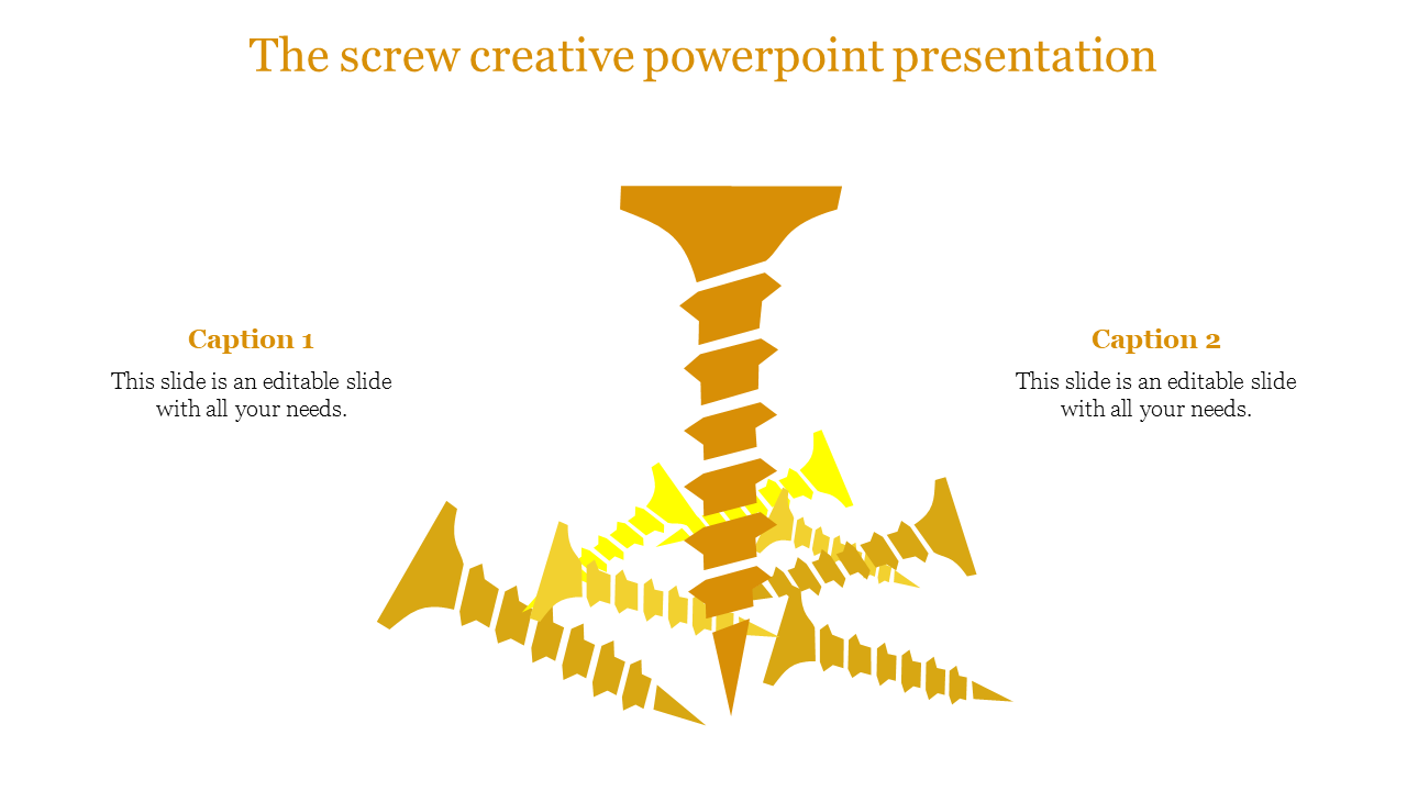 creative powerpoint presentation-The screw creative powerpoint presentation-Yellow